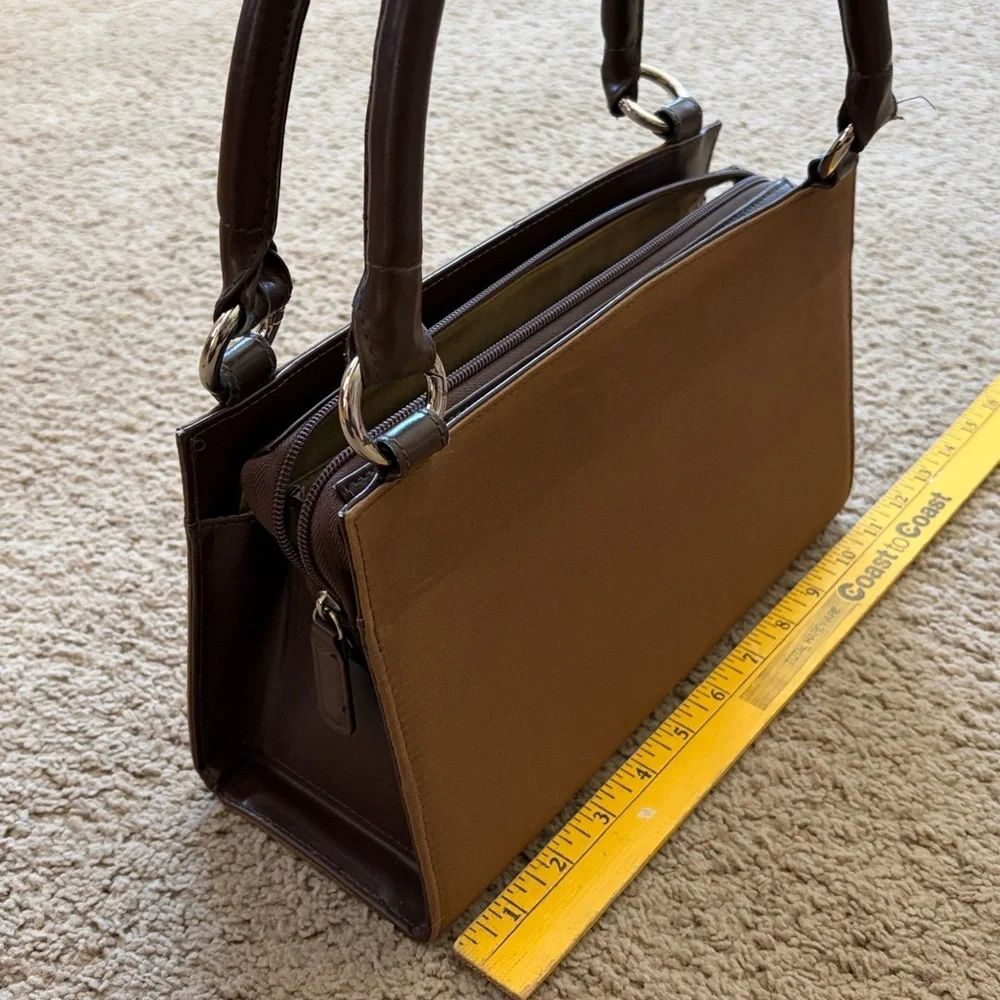 Niche classic handbag brown purse base and 3 interchangeable shell covers - Picture 3 of 17